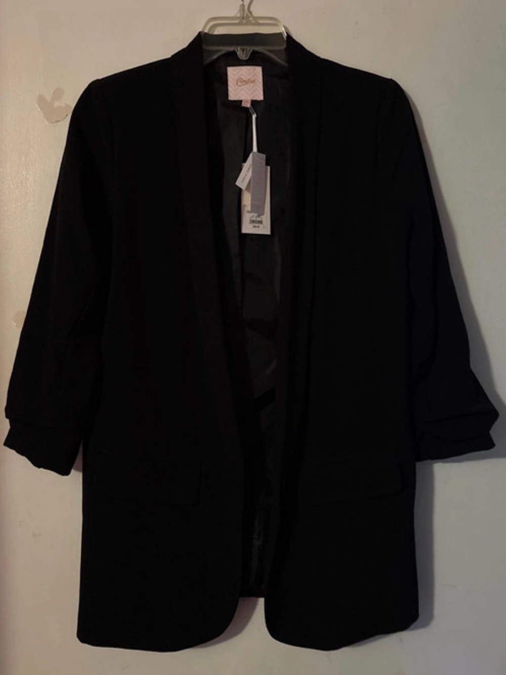 Candie's Black Open-Front Blazer Jacket